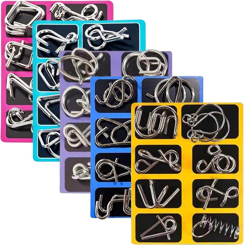 Metal Wire Brain Teaser Puzzle Educational Thinking Toy For Kids Teens Adults - Image 1